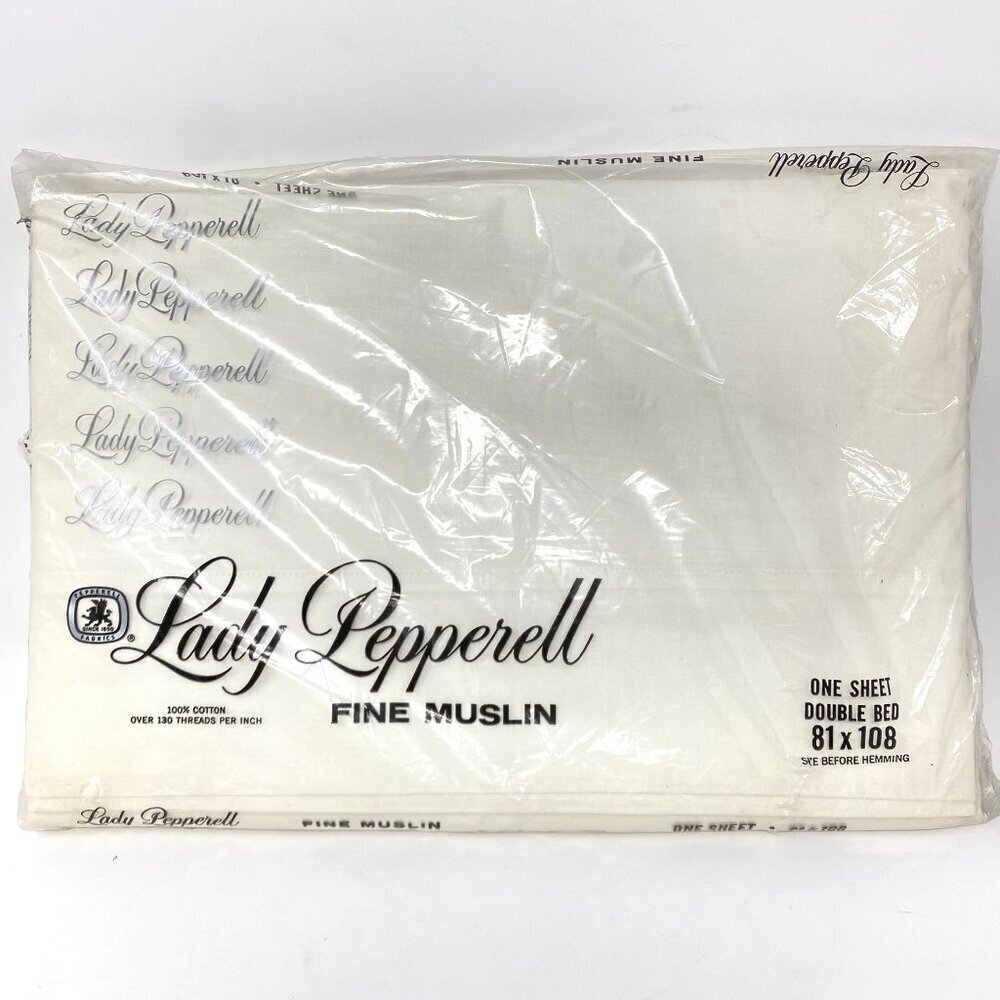 Vintage Lady Pepperell One Sheet Double Bed 81" x 108" Fine Muslin 100% Cotton